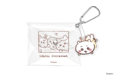 「ちいかわ×ミルフィー」アクリルチャーム付きパフケース