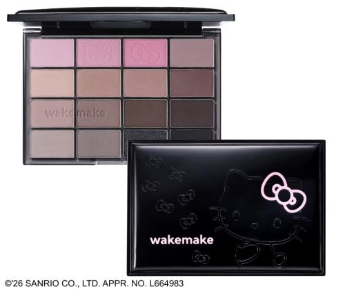wakemake ハローキティ ソフトブラーリングアイパレット #28 スモーキーハッシュブラーリング