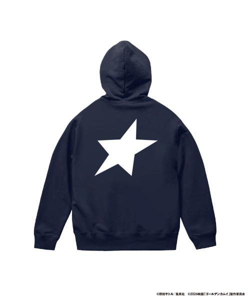杉元グラフィックプルオーバー（ネイビー）背面に大きな星マーク