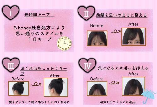 &honey マトメイク スティック 使用例 前髪キープ おくれ毛 アホ毛