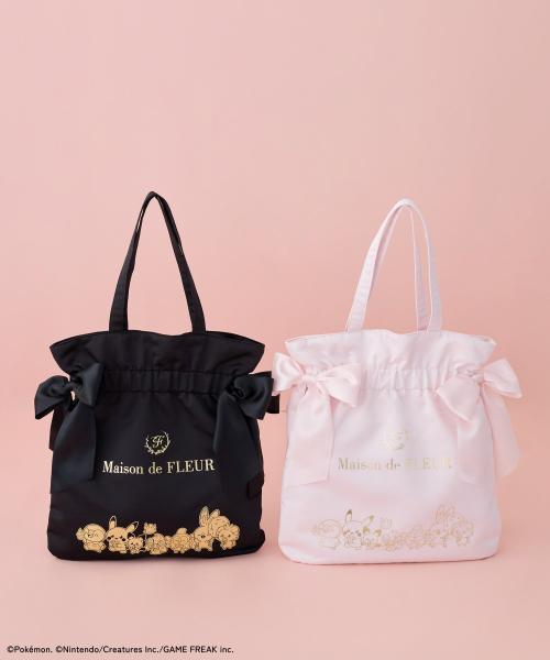 ポケピース×Maison de FLEUR ポケモン ダブルリボントート（全2色）