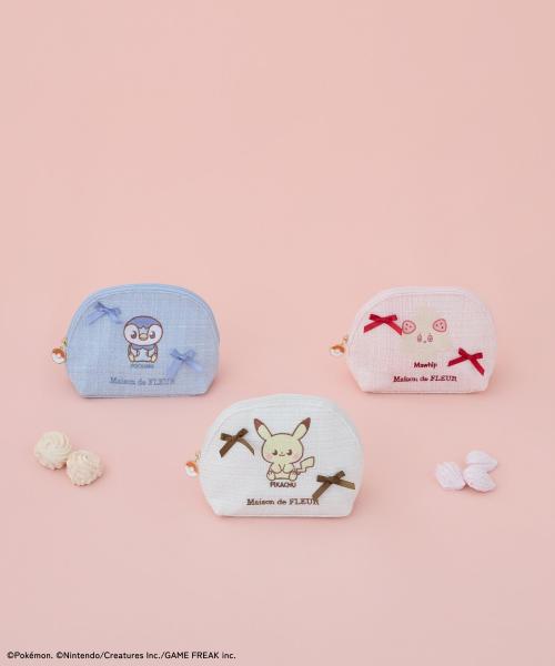 ポケピース×Maison de FLEUR ツイードラウンドポーチ（全3種）