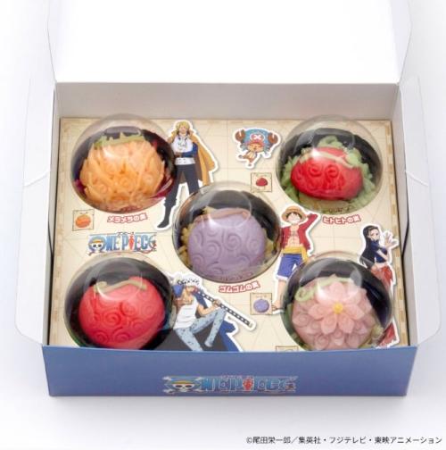 『ONE PIECE』悪魔の実 練り切り和菓子 5種セット 上から見た図