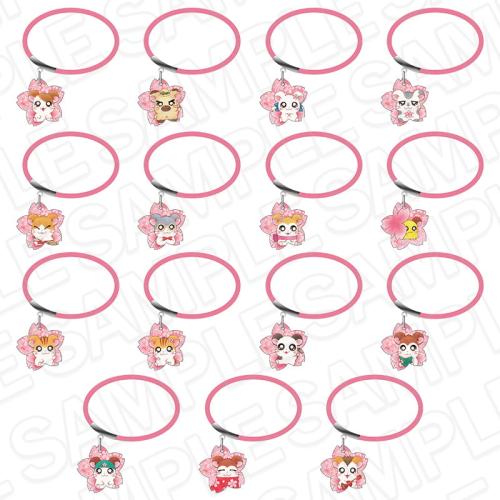 とっとこハムタウンショップ アクリルチャーム付ヘアゴム さくらver.