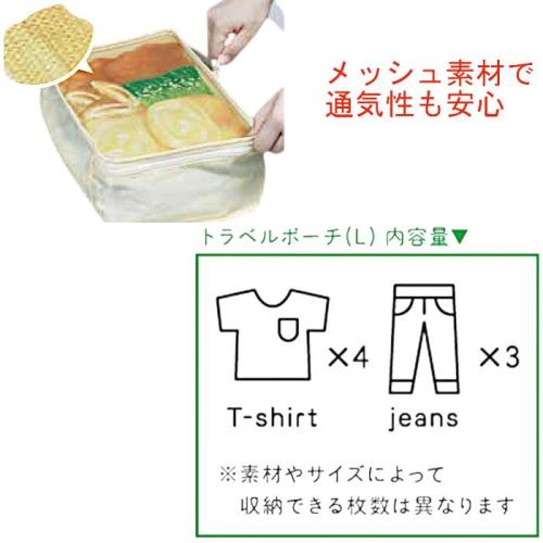 旅するお弁当 トラベルポーチ メッシュ素材・内容量