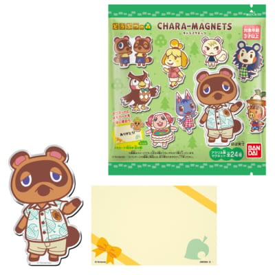 どうぶつの森 キャラマグネッツ パッケージとマグネット・メモカード