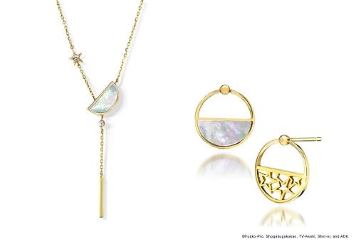 ネックレスとピアス マザーオブパール・ホワイトサファイア