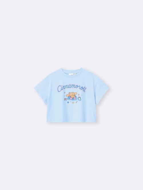 GU×サンリオキャラクターズ KIDS GIRLSグラフィックT シナモロール