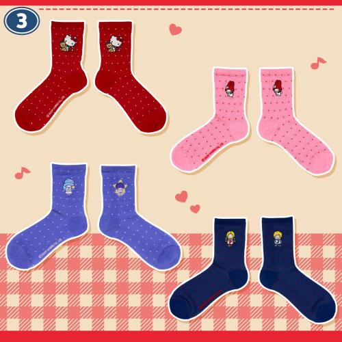 『いつまでもサンリオ』クルー丈ソックス 全4種