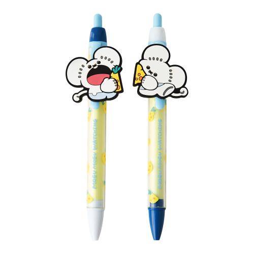 はんぶんこマスコット付きボールペンセット ワッカネズミ