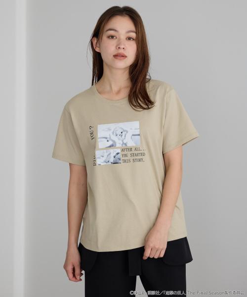 進撃の巨人 はじまりのTシャツ ベージュ