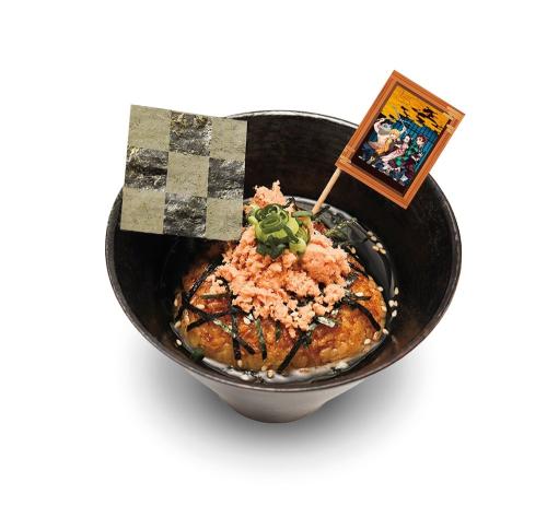 鬼滅の刃 追憶回廊ノ導 カフェメニュー 炭治郎の焼き鮭おにぎり出汁茶漬け
