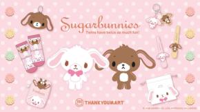 「シュガーバニーズ×サンキューマート」が7月発売！しろうさ＆くろうさのふわふわ巾着など全品390円
