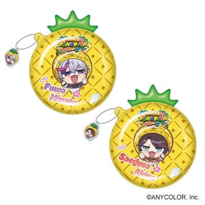 にじさんじ ふわぐさ×ナゴパイナップルパーク ミニチャーム付きフロートカップホルダー 不破湊・三枝明那