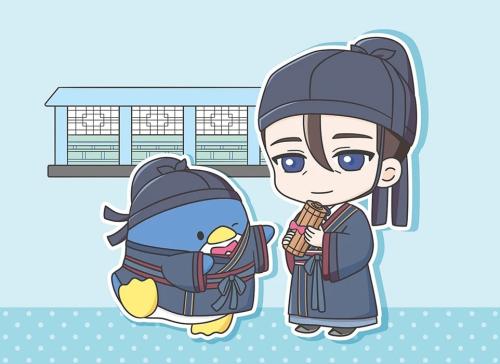 高順×タキシードサム ミニキャラコラボイラスト
