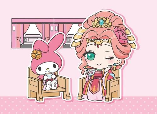 玉葉妃×マイメロディ ミニキャラコラボイラスト
