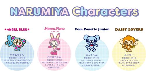 ナルミヤキャラクターズのキャラクター紹介