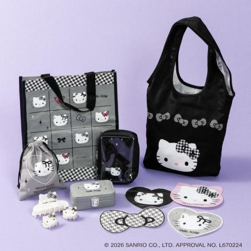 ハローキティ×3COINS モノトーン・千鳥格子デザインのグッズ