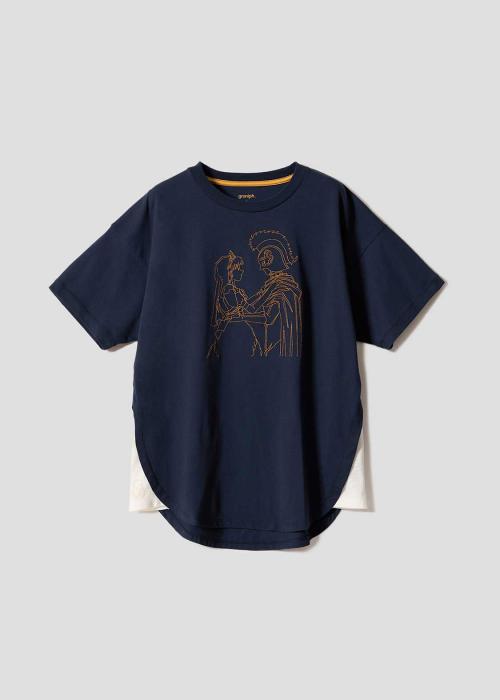 名探偵コナン グラニフ 黒衣の騎士 サイドガゼットTシャツ