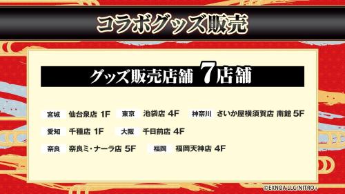 刀剣乱舞×ROUND1 グッズ販売店舗 7店舗