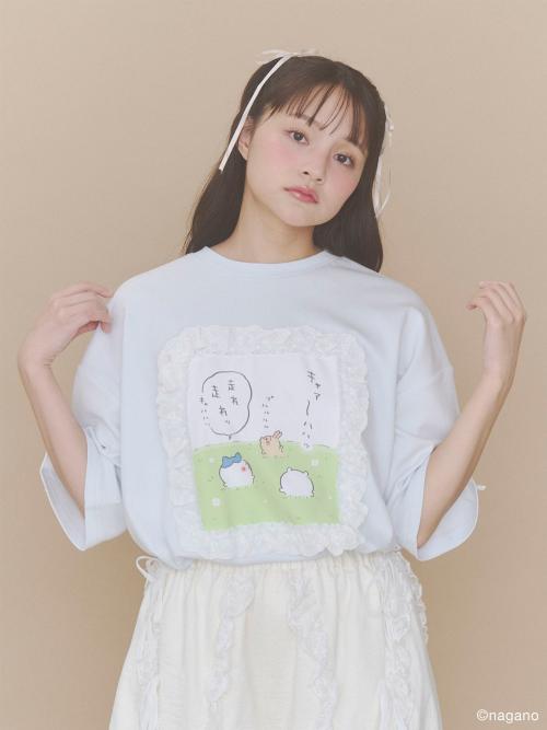 ちいかわフリルTee ブルー