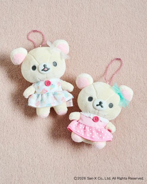 コリラックマ×tiny tiny ぬいぐるみチャーム ホワイト・ピンク