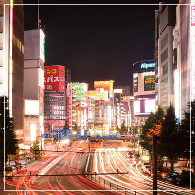 新宿大ガード方面の夜景