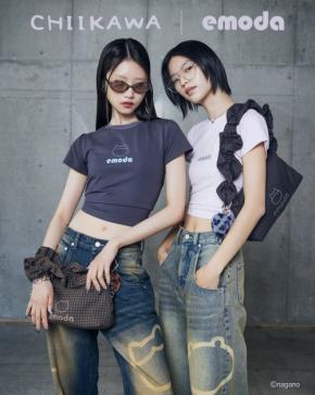 「ちいかわ×EMODA」コラボコレクションが7月22日より販売中！ラインストーンのミニT＆レオパードトップスが登場