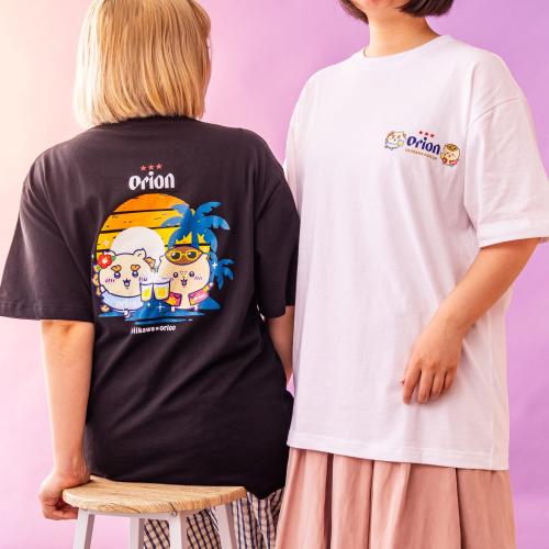 「ちいかわ」×「オリオンビール」コラボTシャツ カンパ〜イデザイン 着用イメージ