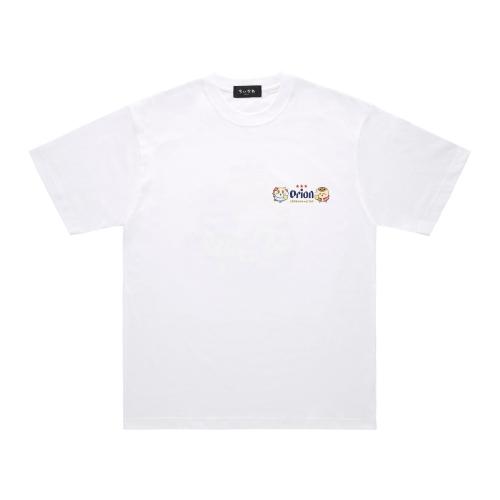 「ちいかわ」×「オリオンビール」Tシャツ ホワイト カンパ〜イ 正面