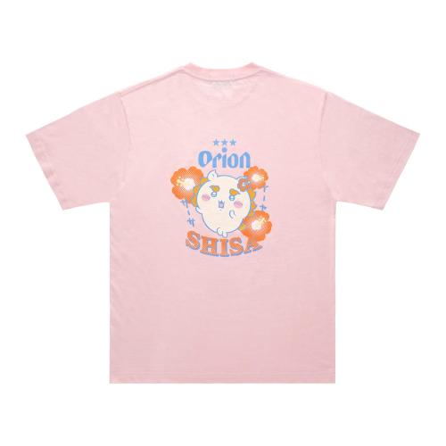 「ちいかわ」×「オリオンビール」Tシャツ ライトピンク SHISA 背面