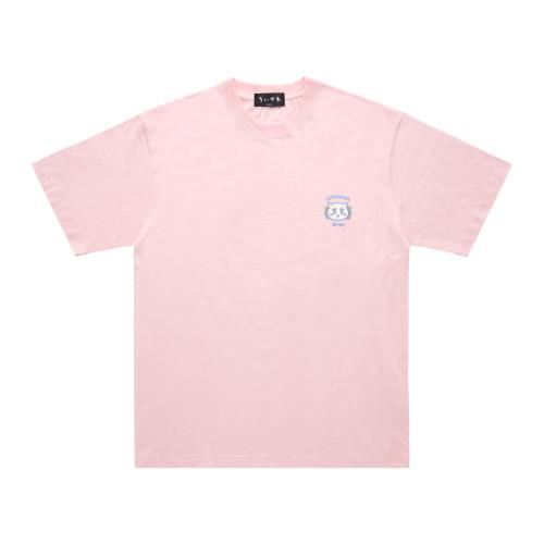 「ちいかわ」×「オリオンビール」Tシャツ ライトピンク SHISA 正面
