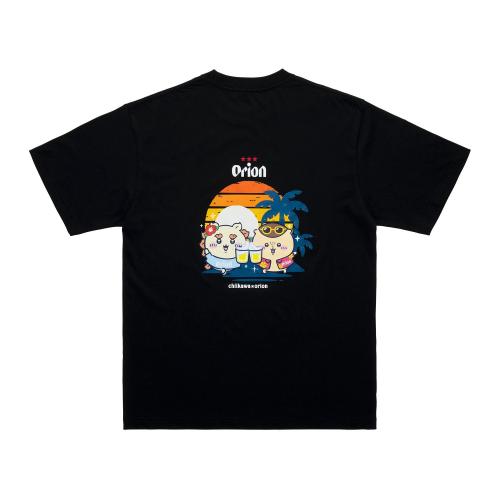 「ちいかわ」×「オリオンビール」Tシャツ ブラック カンパ〜イ 背面