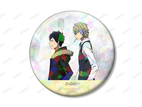 TVアニメ『デュラララ!!×2』POP UP SHOP 描き下ろし 折原臨也&平和島静雄 歩みver. 75mmホログラム缶バッジ イベント限定特典