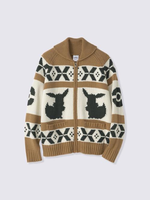 フルジップニットジャケット Pokémon BROWN
