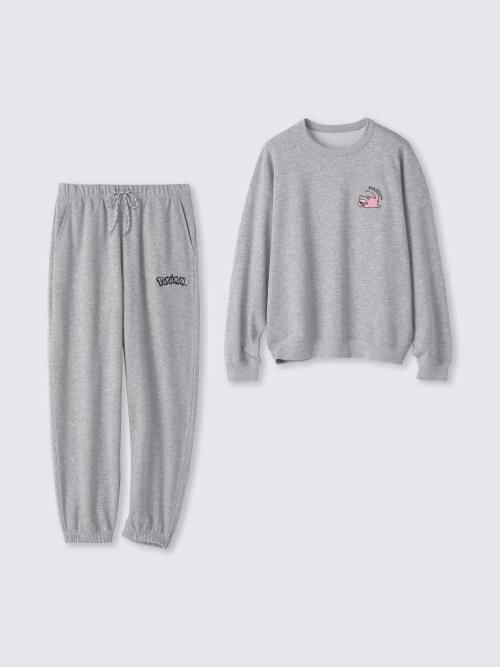 スウェットラウンジセット(長袖＆ロングパンツ) Pokémon GRAY