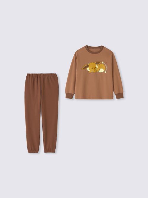 KIDSコットンスウェットラウンジセット Pokémon BROWN