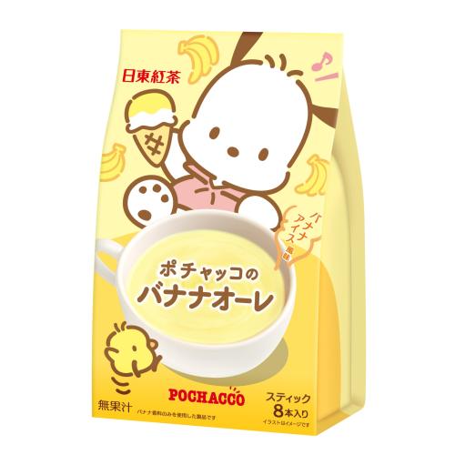 日東紅茶 ポチャッコのバナナオーレ バナナアイス風味 8本入り パッケージ