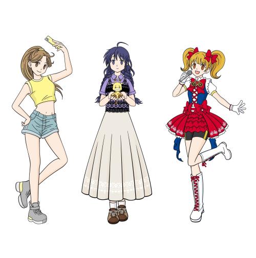 主人公の親友・エリ ／ 主人公・小糸チカコ ／ 競輪アイドル・キャサリン