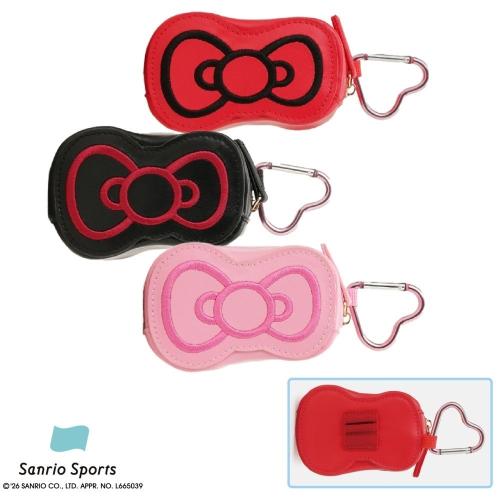 「サンリオスポーツ」ゴルフボールポーチ 7,150円 カラー：レッド、ピンク、ブラック