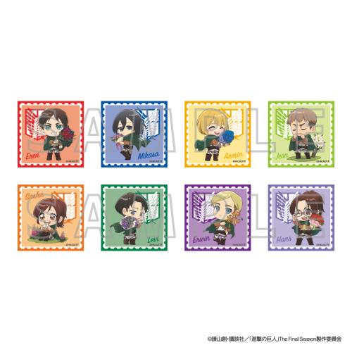 「キューブ型缶バッジ(全8種/ランダム)」 /385円(税込)※コンプリートセットあり