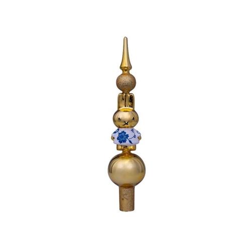 Tree Topper glass Delft blue dress