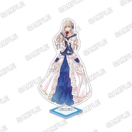 20周年記念アクリルフィギュアの青いドレス姿のキャラクター
