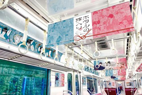 名シーンと名台詞が彩るコラボ電車の車内イメージ