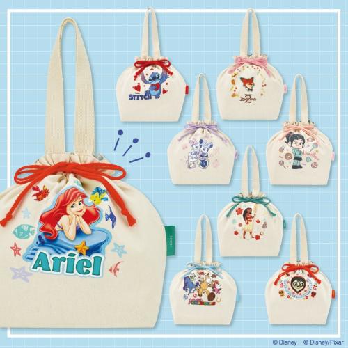 ディズニー&ピクサーの巾着型保冷ランチバッグ全8柄の集合