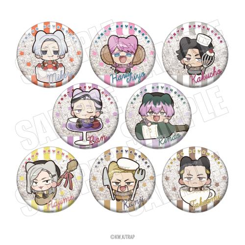東京リベンジャーズ カフェ in E-DINER -Bar 梵天- トレーディンググリッター缶バッジ ミニキャラver. 全8種