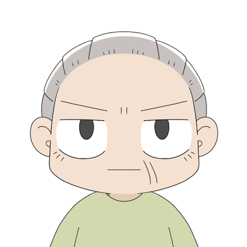 70歳の祖父ゲンのキャラクタービジュアル