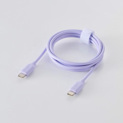 ライラックパープルのUSB Type-Cケーブル