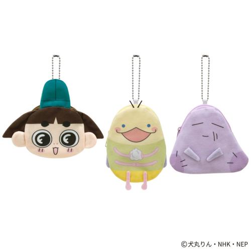 おじゃる丸・電ボ・貧ちゃんのキャラクターポーチ