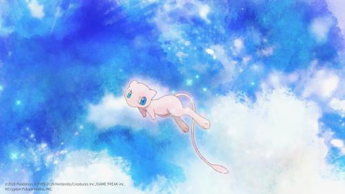 青空を飛ぶミュウ